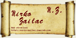 Mirko Zailac vizit kartica
